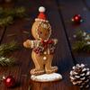 Christmas Gingerbread Man Night Light Battery Powered Resin Cookie Man Decoration Lamp Home Office Bedroom