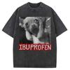 Funny Smoking Dog Cooking Tshrit Vintage Washed Tshirt S Oversized Loose Cotton Harajuku Tee Shirts Casual Streetwear Unisex