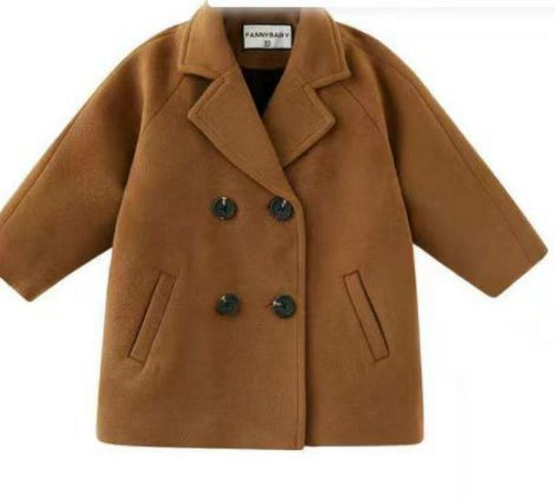 

Boys Mid-Length Korean Style Wool Coat - Autumn Collection 77003 100 cm