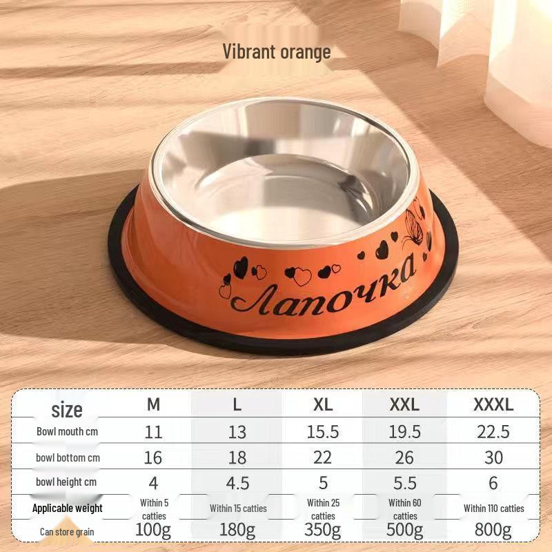 Anti-Spill Stainless Steel Pet Bowl for Dogs & Cats - Available in Small & Large Sizes