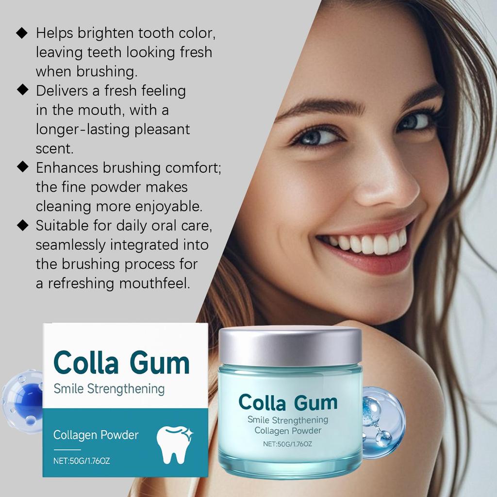Collagen Brightening Tooth Powder Soothe Gums Removing Dental Plaque Fresh Breath Relieve Dental Caries Oral Care Teeth Powder