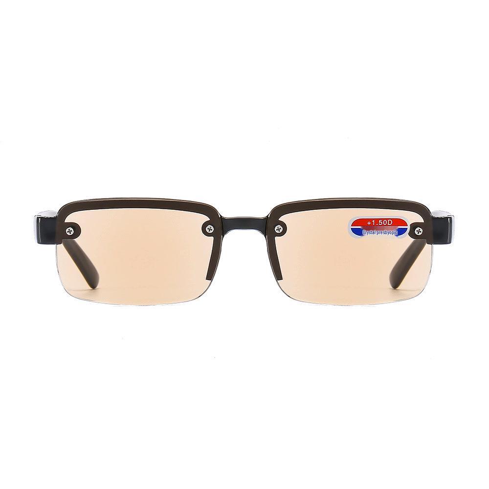 Retro Half-Frame Anti-Blue Light Auto-Focus Reading Glasses for Men and Women