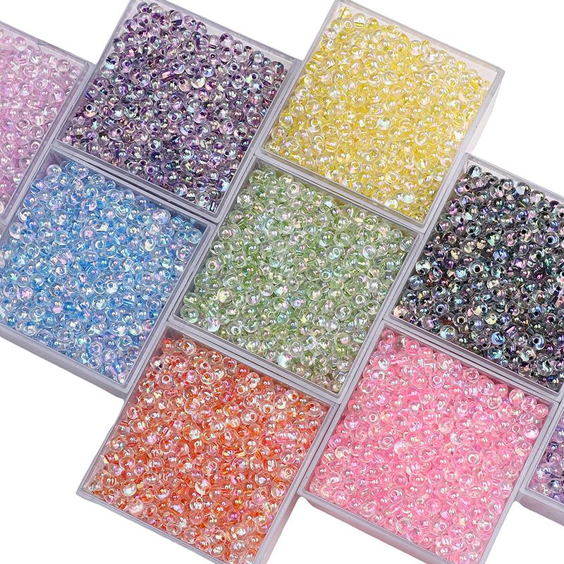 110 szt. Kryształowe Czeskie Szklane Koraliki Kropla Wody Iluzja Koraliki Seed do Kolczyków Bransoletek DIY Tworzenia Biżuterii Rzemiosła Akcesoria
