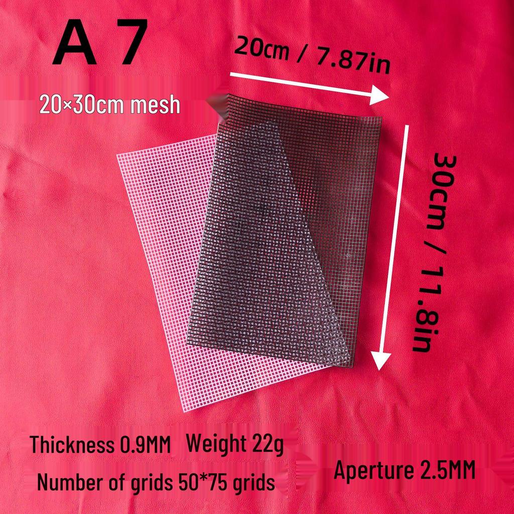 DIY Round Corner Plastic Mesh Sheet for Bag Accessories (2.5mm/4mm Holes)