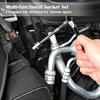 46pcs 1/4 Inch Drive Metric Socket Ratchet Wrench Set Hand Operated Mechanic Tools Kit Storage Case for Automotive Repair
