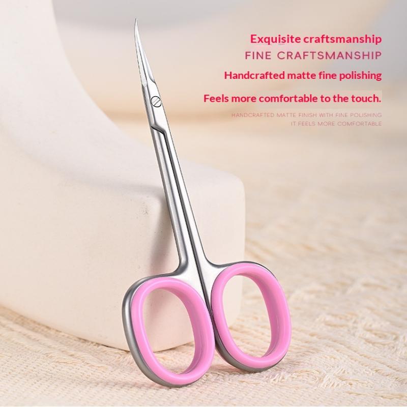 Stainless Steel Curved Tip Cuticle Scissors Dead Skin Remover Nail Art Cuticle Cutter Profession Manicure Tools Eyebrow Tools