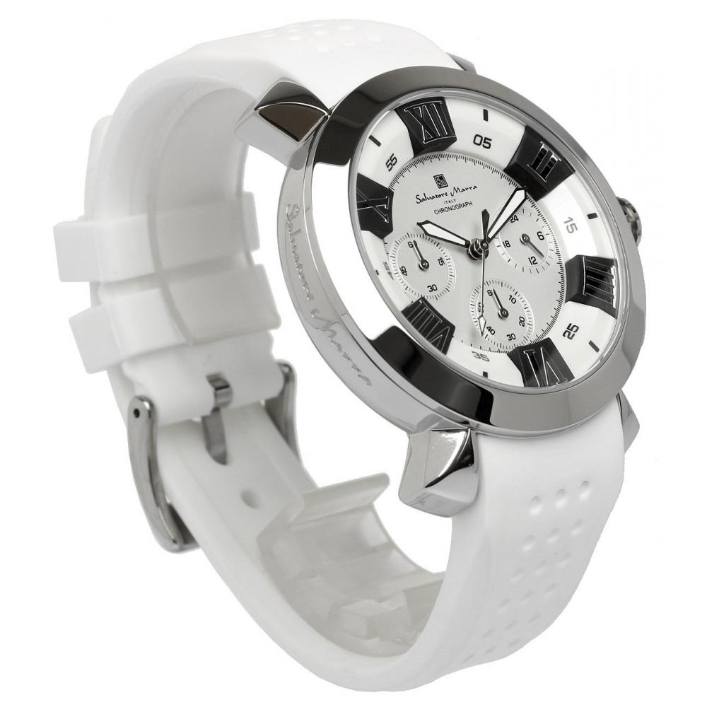 [Salvatore Mara] Salvatore Marra Watch Italian Brand 3D Index SM14102 (White)