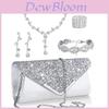 Minimalist European Style Jewelry Set With Water Diamond Embellishments For Women