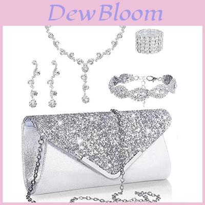 Minimalist European Style Jewelry Set With Water Diamond Embellishments For Women