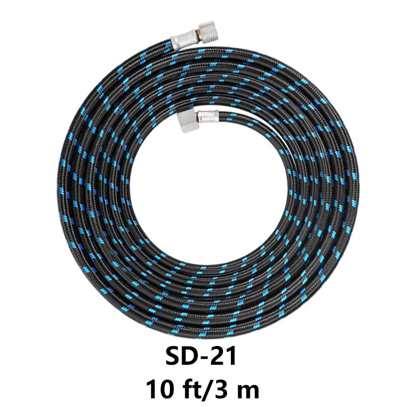 Durable Braided Airbrush Hose with Flexible Snake-like Design, 1/8 1/4 Interface – Wear-resistant for Model Painting