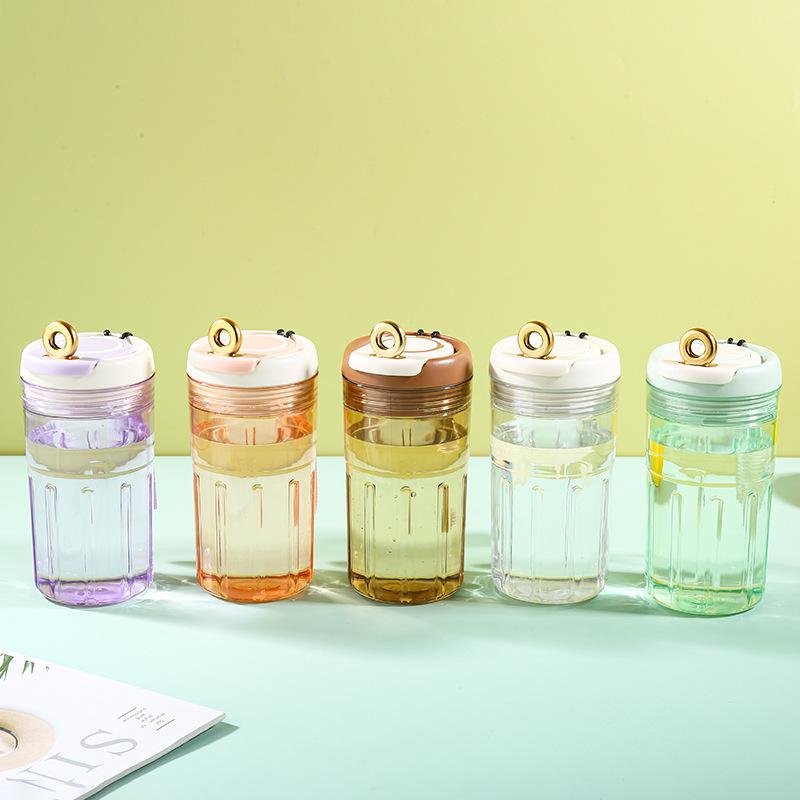 Water bottle modern simple plastic cup outdoor sports portable cup PP material direct drinking plastic coffee cup wholesale