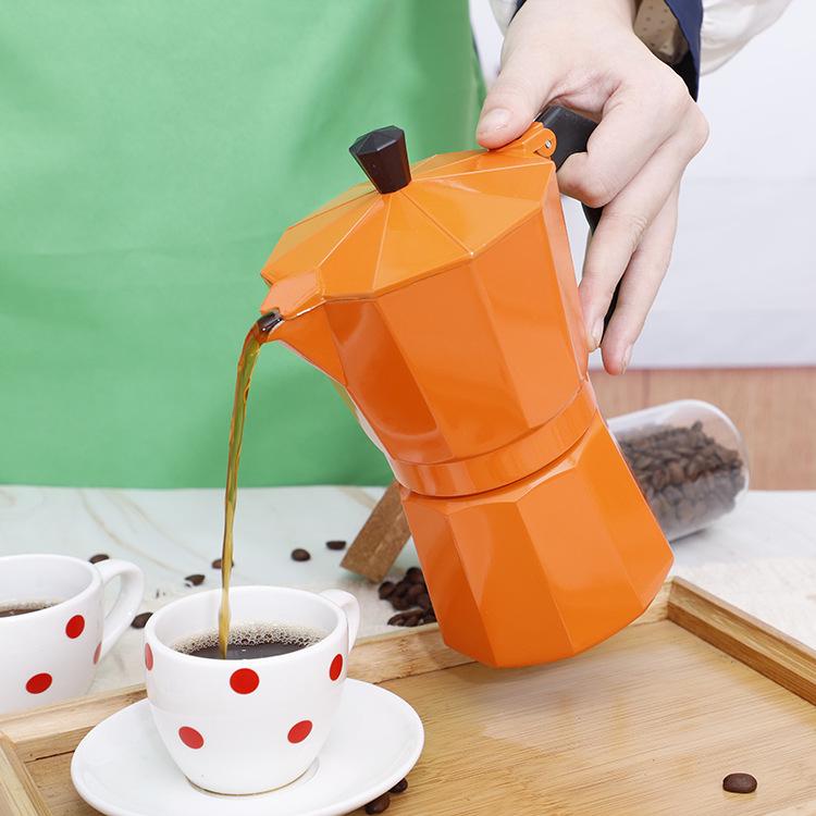 Sico Premium Aluminum Moka Pot - Customizable Color Coffee Maker for Home or Office.