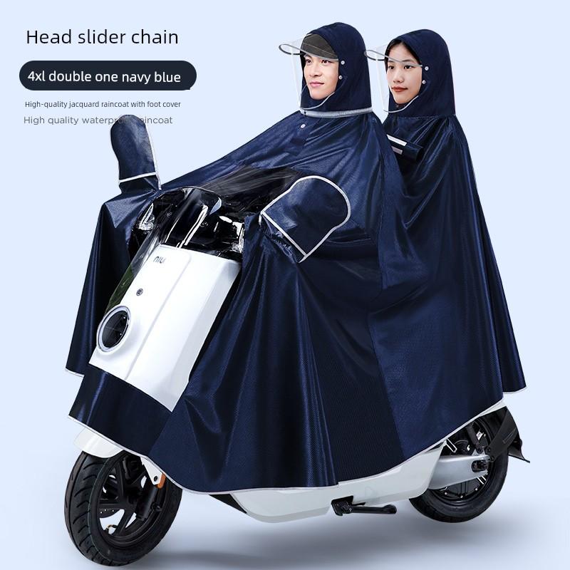 Raincoat for Electric Scooters and Motorcycles, Men's 2022 New Long Model, Full-Body Storm-Proof, Women's Double-Person Electric Bike Rain Poncho
