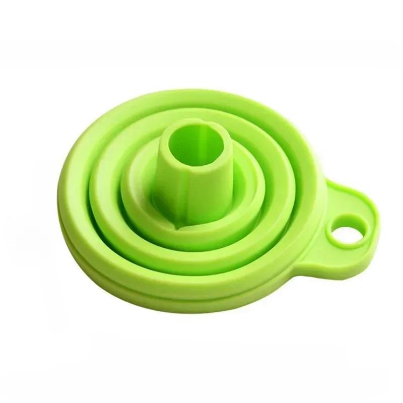 2pcs Car Silicone Folding Funnels Portable Universal Funnel Liquid Fill Transfer Auto Engine Oil Petrol Change Funnel Accesorios