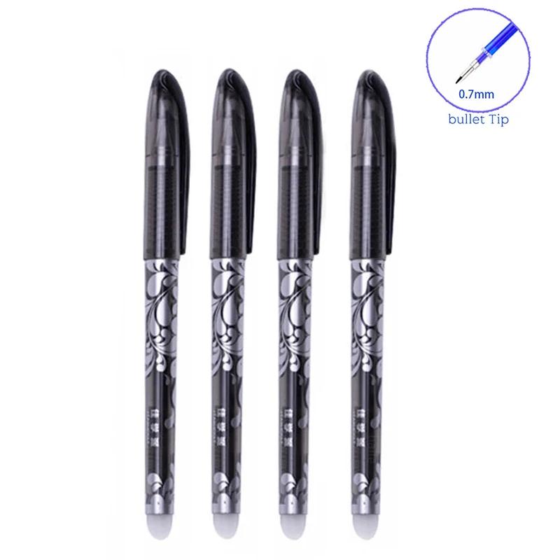 3-28 ks Smazatelná pera 0,5 mm Náplň Omyvatelná Rukojeť Modrý/Černý Inkoust Gelové Pero pro Školní Kancelářské Psací Potřeby