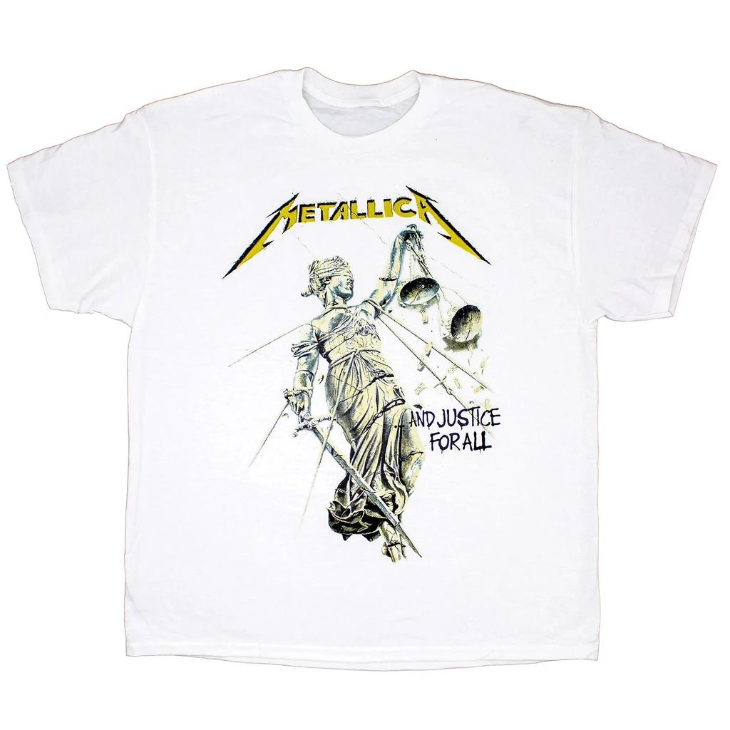 And Justice for All Metallica Maglietta Uomo Donna Manica Corta Retro Band Y2k Top Marca di Lusso Maglietta Abbigliamento Uomo Y2k Camicia