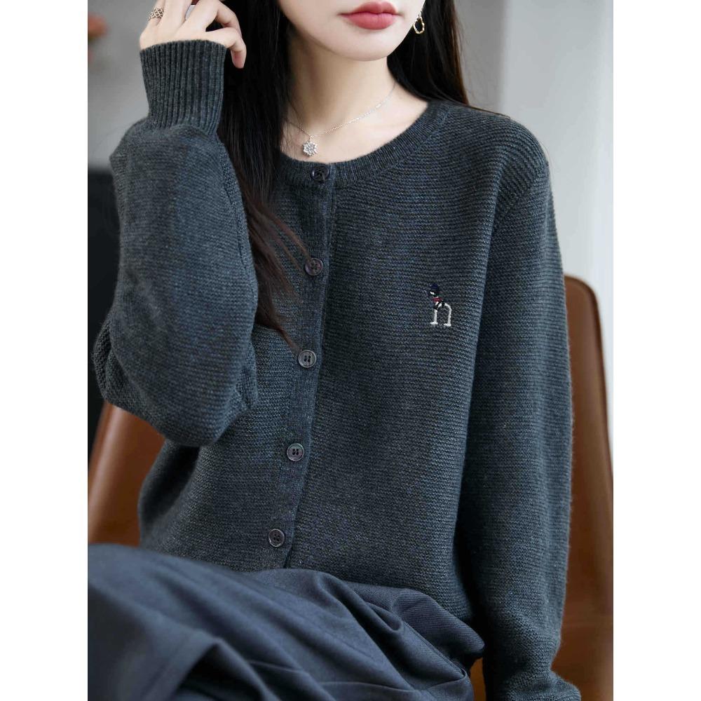 

Новые осенне-зимние универсальные многослойные топы, свитера, вязаные кардиганы с вышивкой, женские короткие пальто и свитера XL серый