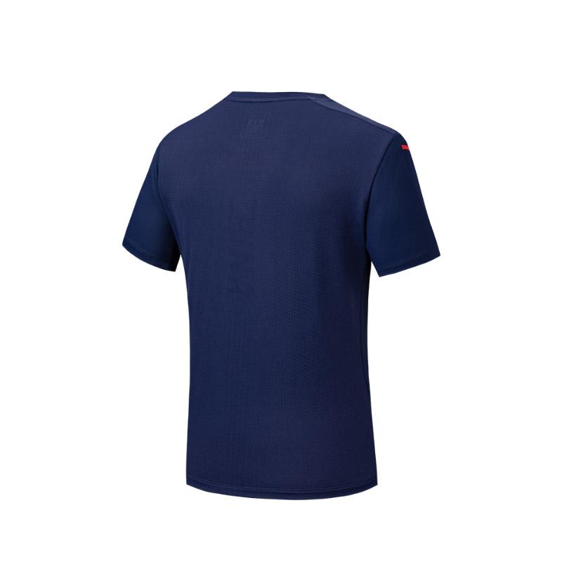 Anta Training Series Simple Versatile Brand Logo Round Neck Comfortable Quick-Dry Short Sleeve T-Shirt Men T-Shirts Hope-Blue 152527164-3