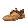 Large size hand-sewn versatile breathable comfortable leather men's shoes hollow fashion trendy shoes lightweight running shoes