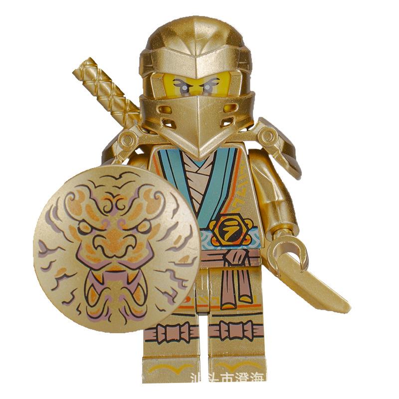 Ninja Warrior Superhero Doll With Weapon Single Building Block Assembly Toy
