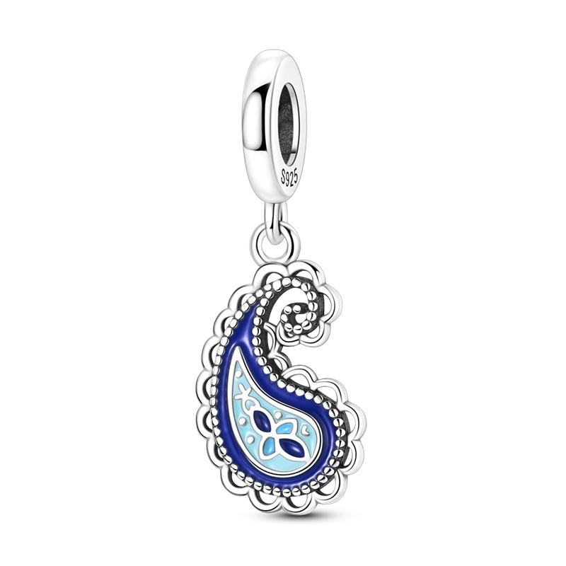 Purple Butterfly Charms Bead Copper Cz Zircon Luminous Star Moon Pendant Fit Original Bracelet Necklace Diy Jewelry