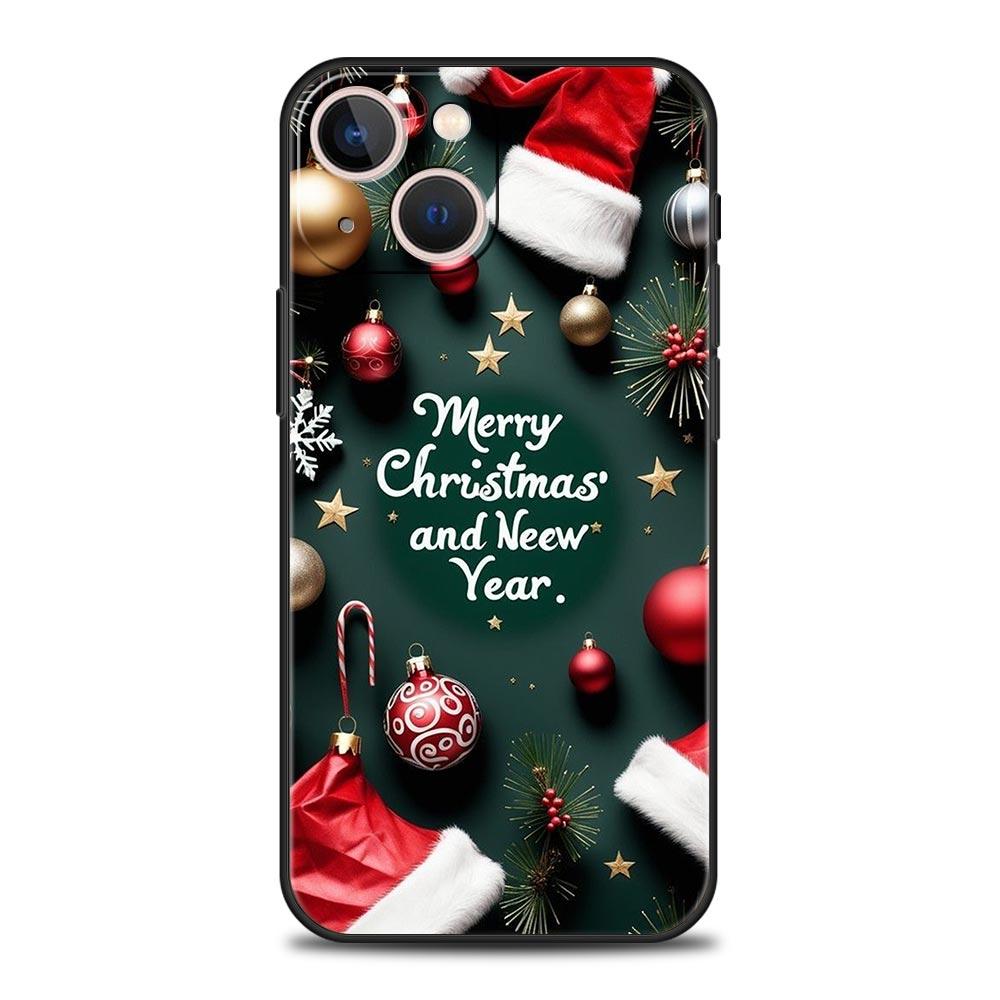 Frohe Weihnachten Handyhülle Cover für iPhone 17 16 15 14 13 12 Pro Max 11 Pro Max 17 AIR Plus Stoßfest Weiche TPU Hülle Funda Tasche