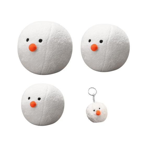 Christmas Plush Plushie Christmas Cute Cartoon Snowball Doll Doll Plush Pillow Ornament Soft Stuffed Doll Toy Pillow