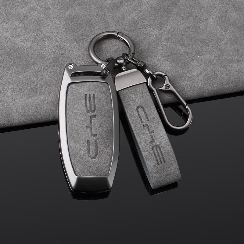 Zinc Alloy Leather Car Key Case Byd Song Plus Atto 3 Han Ev Tang Dm Qin Yin Dolphin Key Holder Car Key Case
