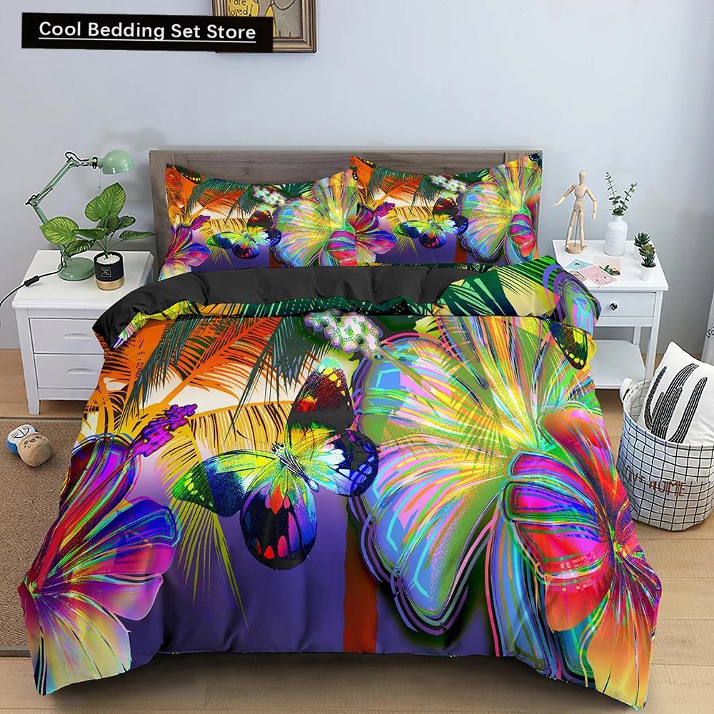 Kids Children Crib Duvet Cover Pillowcase Galaxy Butterfly Bedding Set for Baby Girls Princess King Queen Polyester Quilt Cover
