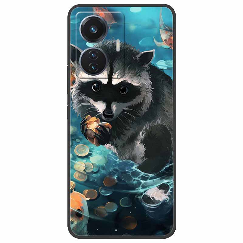 Christmas Case For Vivo T1 44W Soft Silicone Back Cover for Vivo T1 4G Snapdragon 680 Phone Case Cartoon V2153 VivoT1 4G Funda