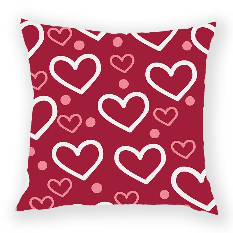 

Home decoration pink love printed pillow pillow cushion cover is suitable for bedroom living room funda de almohada 16x16Inch