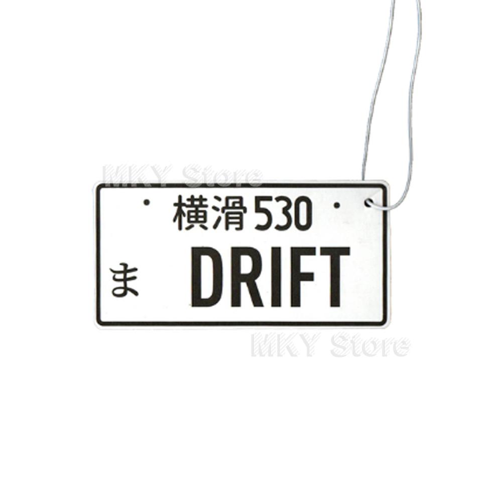 Yüksek Kaliteli Araba Hava Spreyi Asılı Oto Dikiz Aynası Parfüm JDM Yarış Stili Araba Plakası Katı