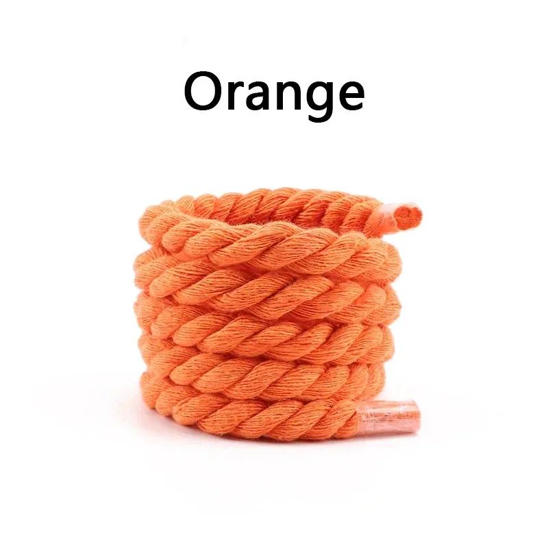 1 Pair Cotton Shoe Laces for Sneakers Quality Round Shoelaces Colorful Fashion Canvas Shoes Lace Accessories Unisex
