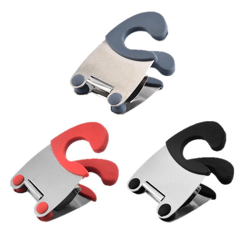Pot Spoon Holder Pot Clip Holder Anti Scald Silicone Grip For Spoon Spatula Fork Cooking Utensils Spoon Rest Kitchen Accessories