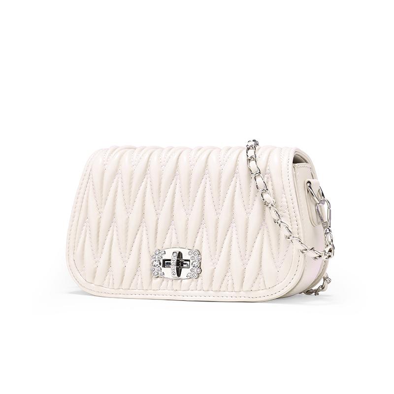 Women's Underarm Bag 2024 Spring/Summer New White Niche Design Fashionable High-End Single Shoulder Crossbody Bag Trendy