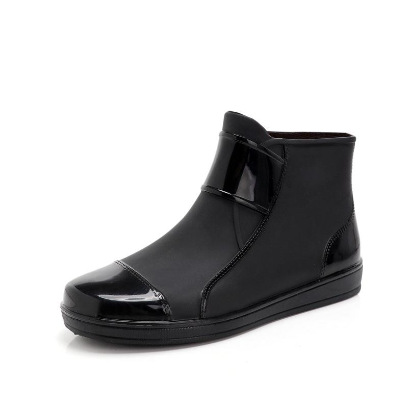 Botas de chuva masculinas moda curta tubo antiderrapante resistente ao desgaste sapatos de borracha impermeável overshoes cozinha sapatos de trabalho à prova d'água