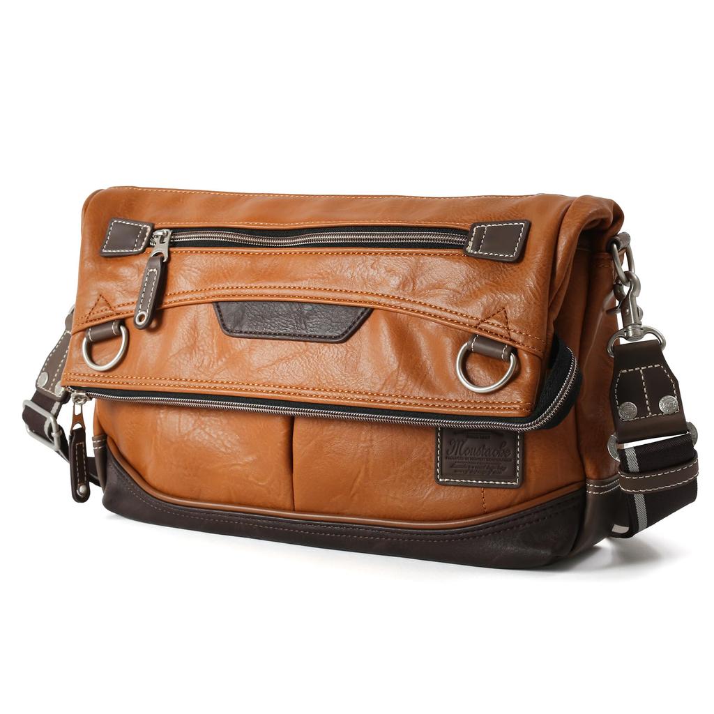 Moustache YUQ Shoulder Bag Camel VMR-5696