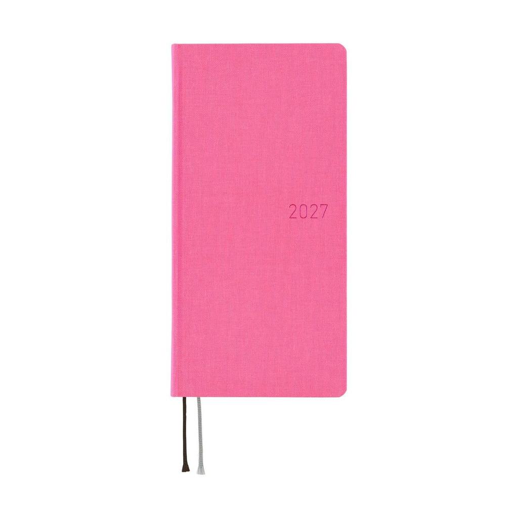 Hobonichi Techo 2027 Weeks English Edition Colors Pink Sapphire January Start Weekly Planner Left Slim Hardcover Notebook