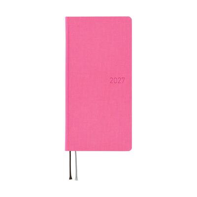Hobonichi Techo 2027 Weeks English Edition Colors Pink Sapphire January Start Weekly Planner Left Slim Hardcover Notebook