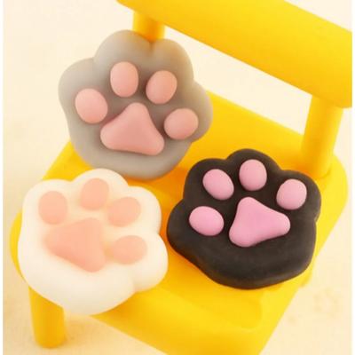 Mini Squishy hračka ve tvaru kočičí tlapky pro uvolnění stresu, Strečové senzorické Fidget hračky pro děti i dospělé, Antistresové Squishies mačkací dárek