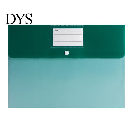 Matte PP File Folder Document Folders with Snap Button & Label Pocket, A4 Size Plastic Student Exam Organizer Envelopes, Waterproof Organizers