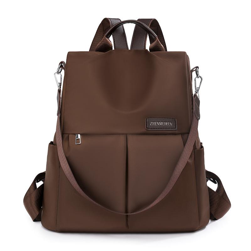 

Женский нейлоновый дорожный рюкзак большой вместимости, двухфункциональная сумка через плечо кофейный