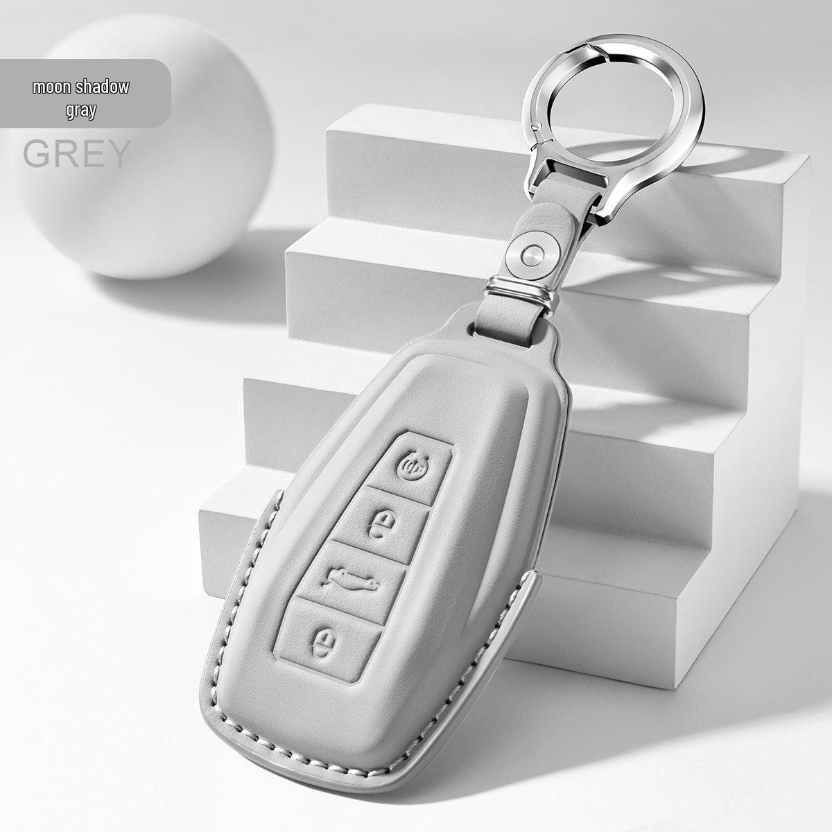 High-End Leather Key Case for Geely Models: Xingrui, Xingyue L, Binrui, Boyue, Binyue, Vision X6, Jiaji, Icon