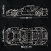 Technical Racing Blue Sports Car RB11010 GT110 Building Model Car, 5480PCS 1:8 Colletible Building Blocks Gift For Car Lovers