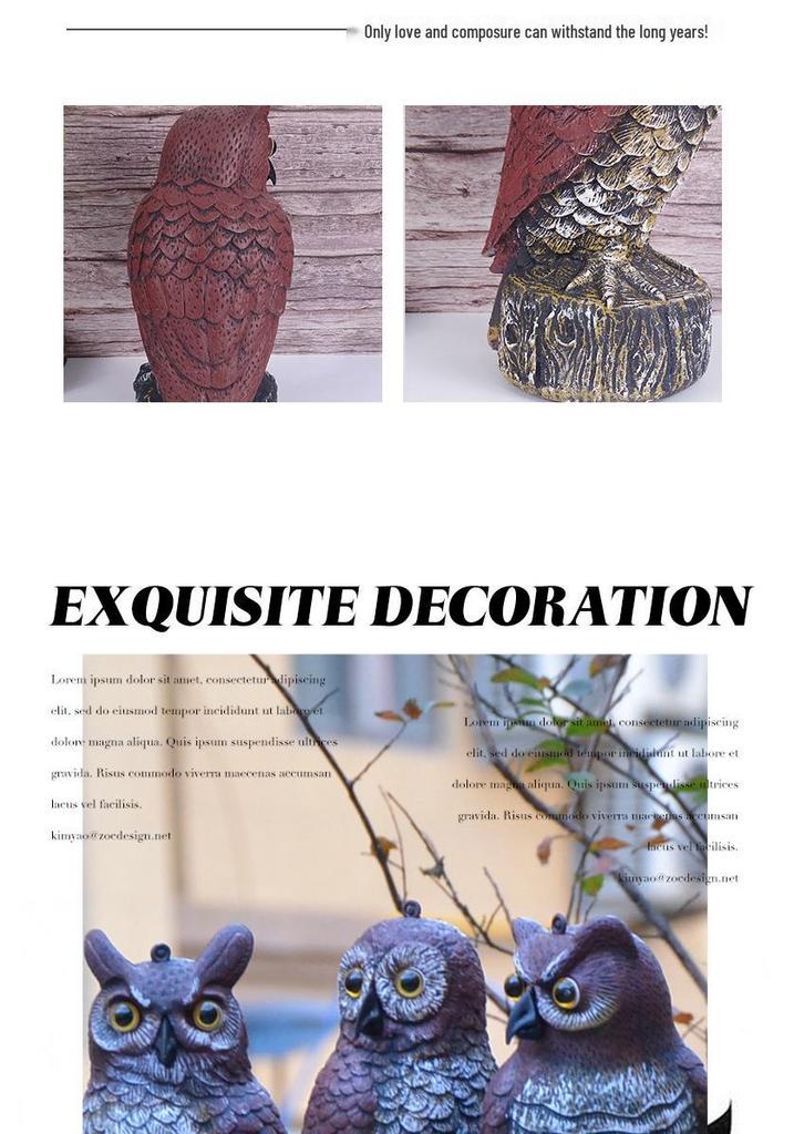 Owl Garden Ornaments: Rodent Repellent, Decorative Bird Sculptures