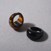 Niche Design High-End Black Agate Closed Ring Fashion Commuting Must Enter Simple Fashion Personalized Ring