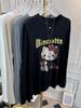 Korean Cartoon Print Long Sleeve Round Neck T-Shirt for Spring/Autumn