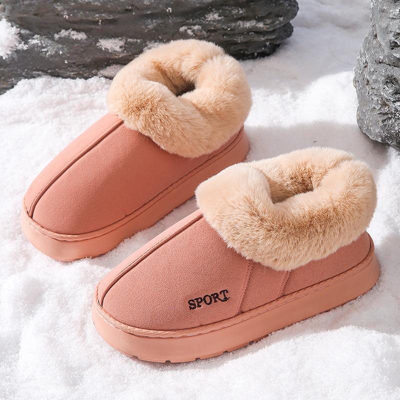 36-45 Cotton Slippers for Women, Autumn and Winter Bags for Indoor Home Warmth, Plush Cotton Slippers for Women, Winter Outerwear