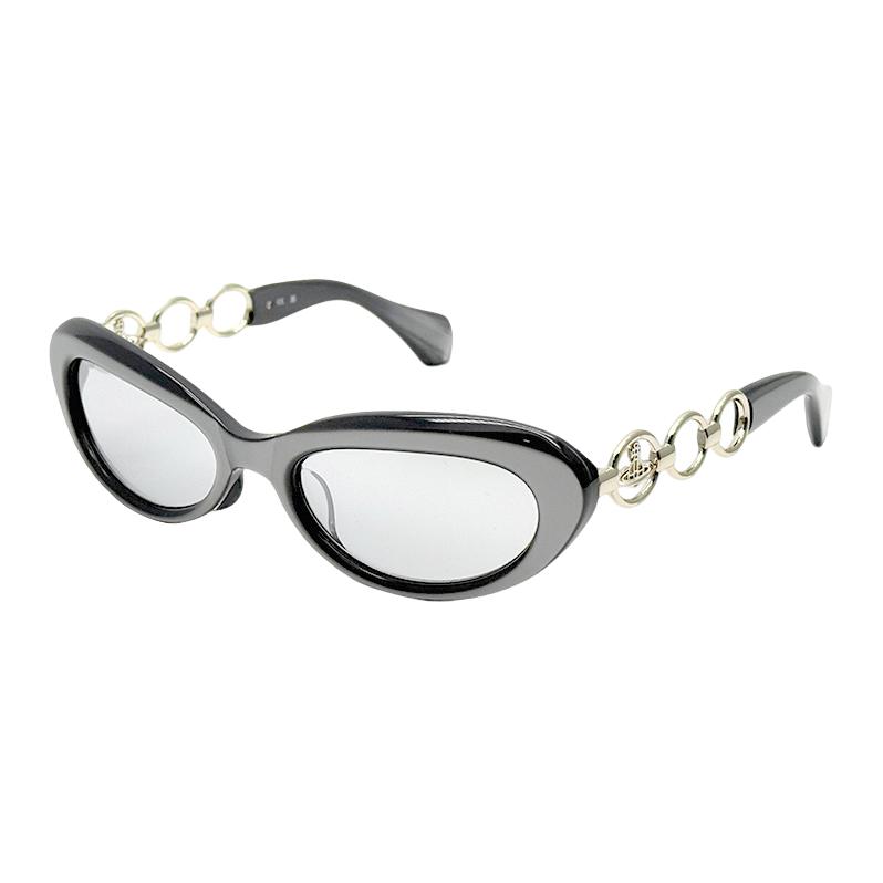 VIVIENNE WESTWOOD Minimalist Casual Design Oval Sunglasses Women Sunglasses Gray VW5093-1-800