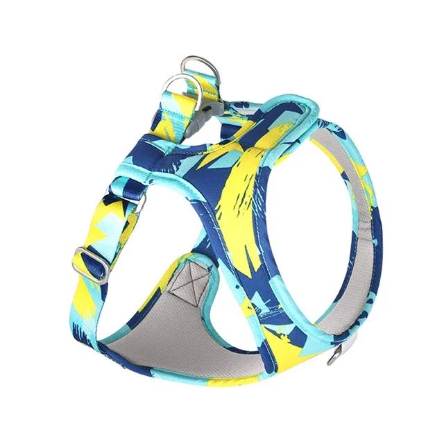 

Новая шлейка для собак и кошек, регулируемый жилет, прогулочный поводок для щенков, ошейник из полиэфирной сетки для маленьких и средних собак, кошек, домашних животных XS